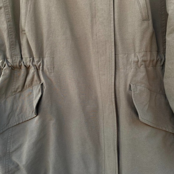 Loft Army Green Drawstring Utility Jacket womens size L - Picture 2 of 10